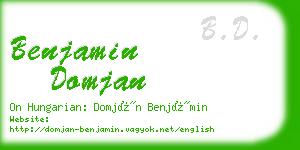 benjamin domjan business card